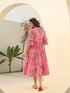 Pure Cotton Printed Fit & Flare Midi Dress